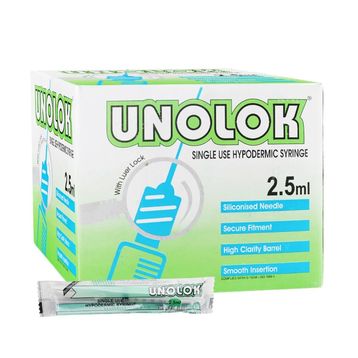 HMD Unolok Syringe 2.5ml 27G 1.5 Inch Needle