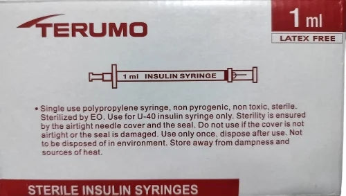 Terumo Syringe 1ml U-40 31G x 1/4" Needle