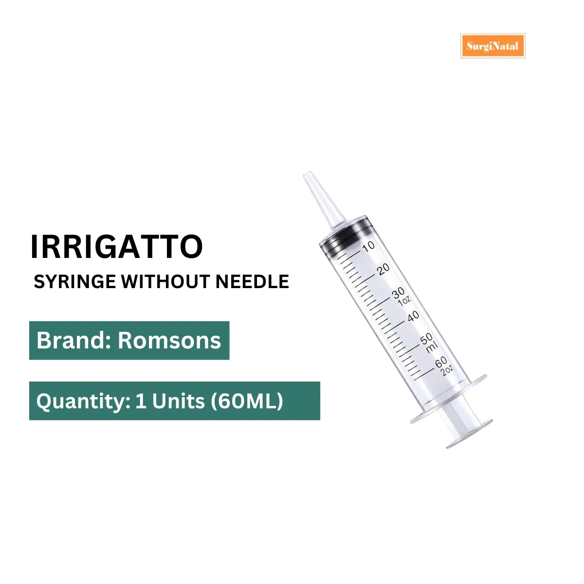 Romsons Irrigatto Syringe 60ML
