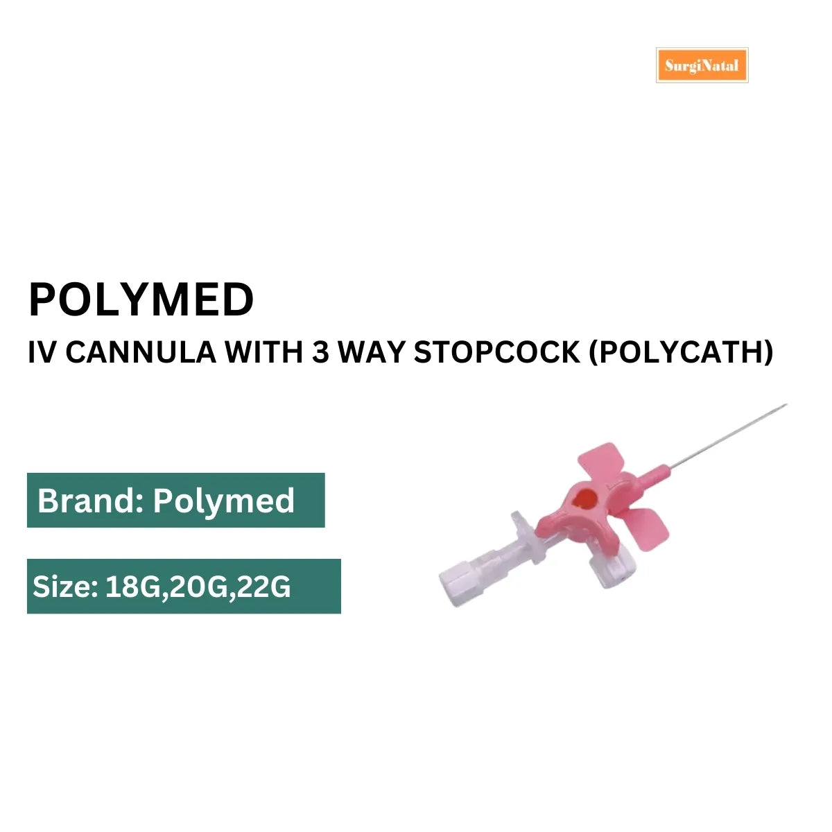 Buy IV Cannula & 3 Way Stop Cock Online | Polymed