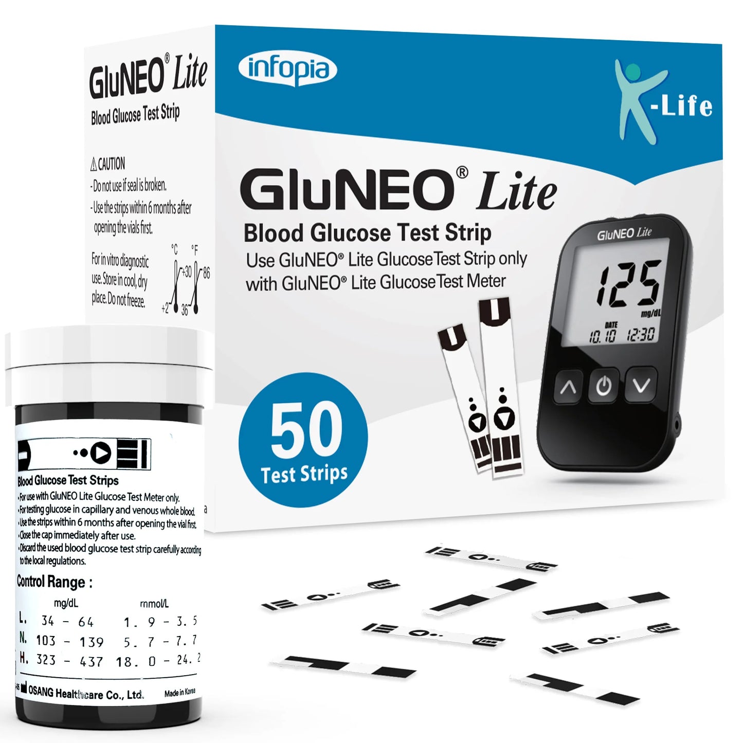 Buy K-Life Gluneo Lite Glucometer & Strips - Lowest Price