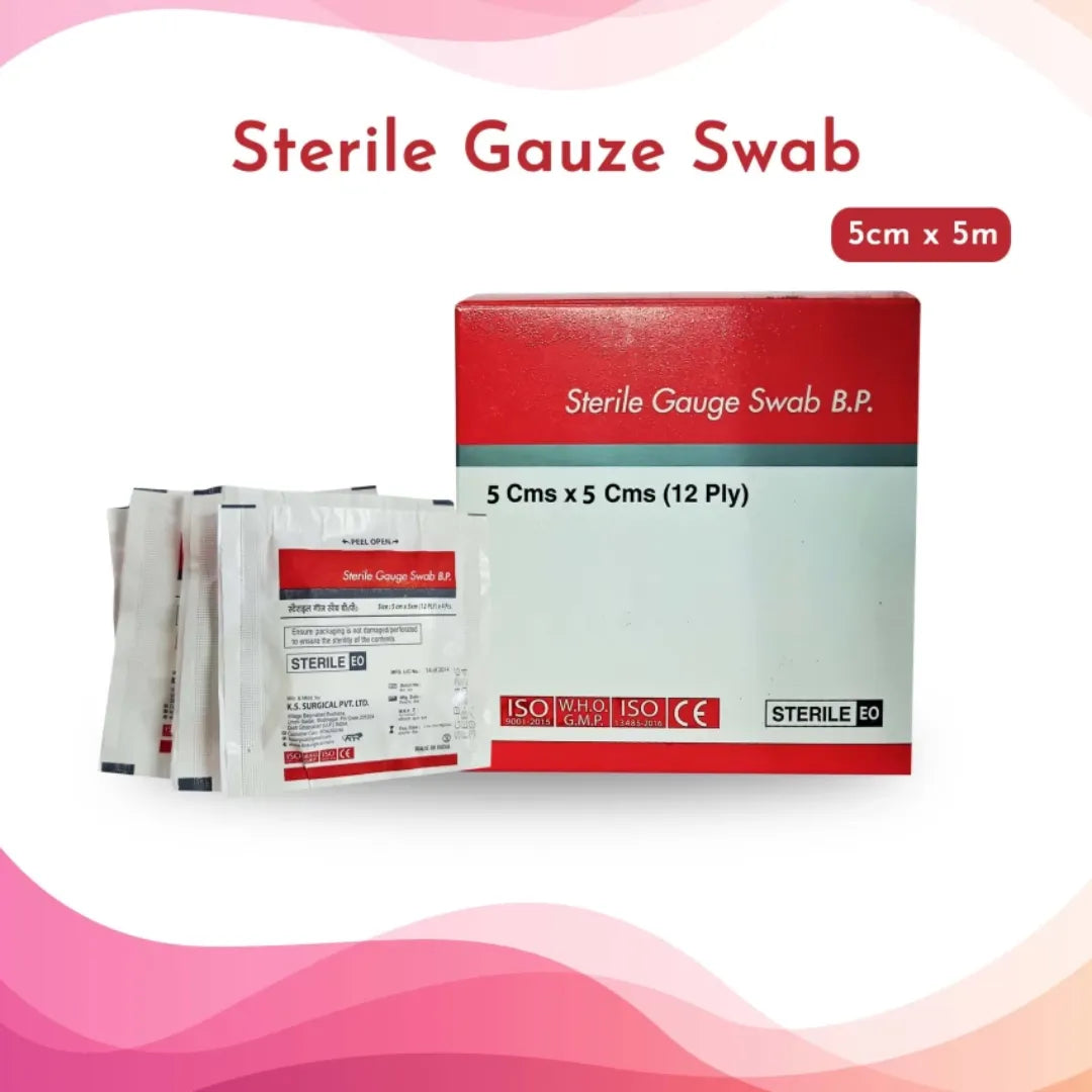 Gauze Swab (5cm*5cm) - 4*10 Packs for Surgical Use | K.s