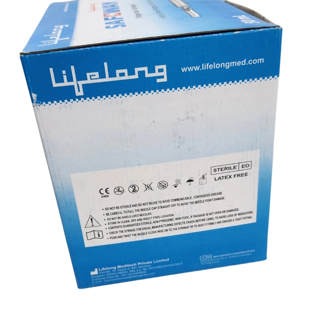 Lifelong Safeway Syringe 50ml (25 Units)