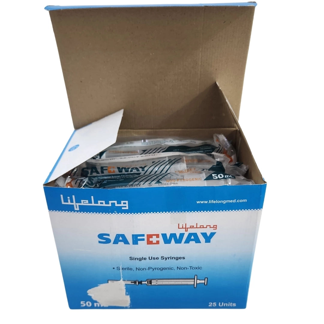 Lifelong Safeway Syringe 50ml (25 Units)