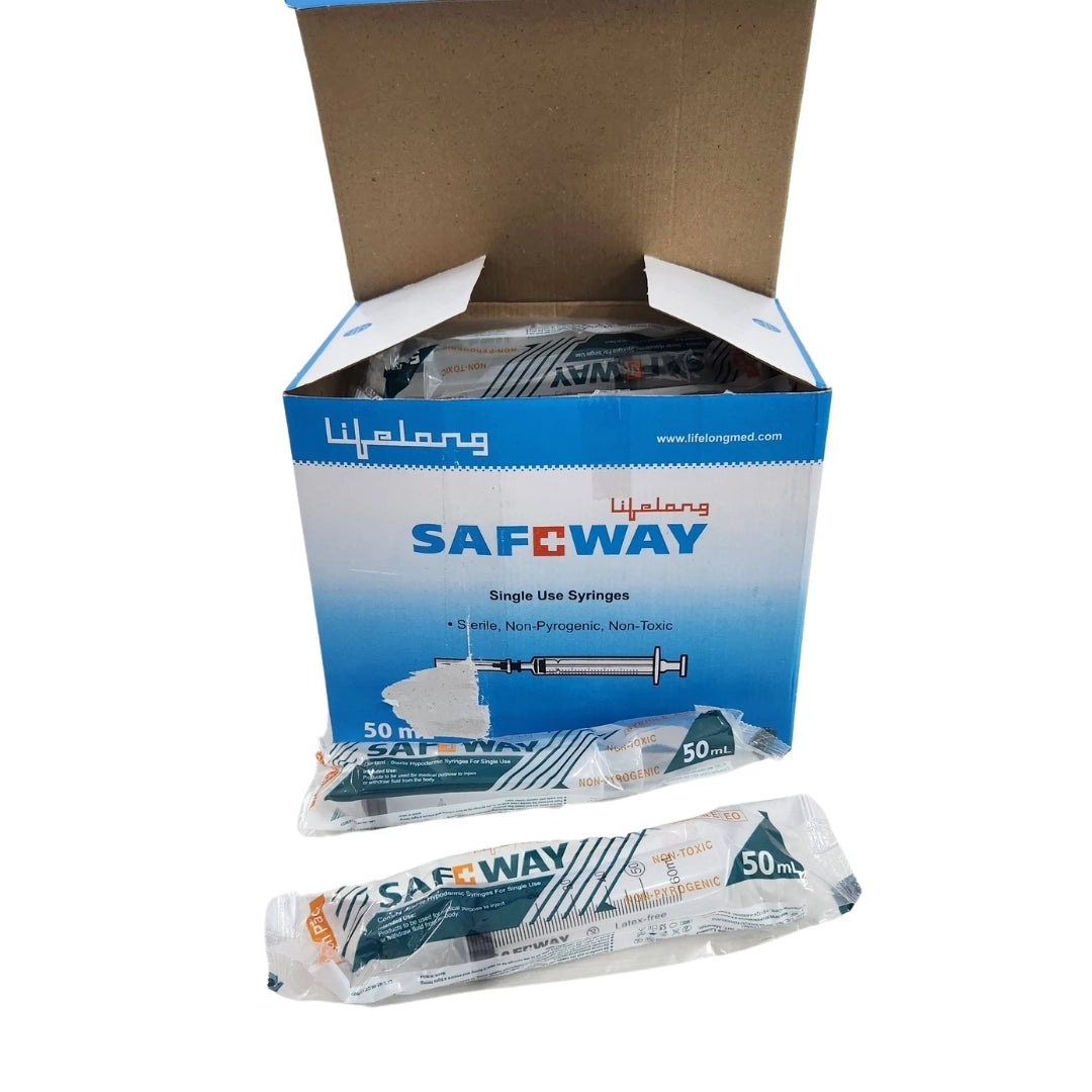 Lifelong Safeway Syringe 50ml (25 Units)