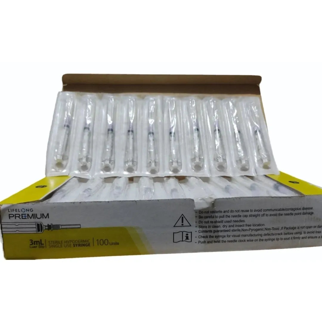 Lifelong Premium Syringe 3ml (100 Units)