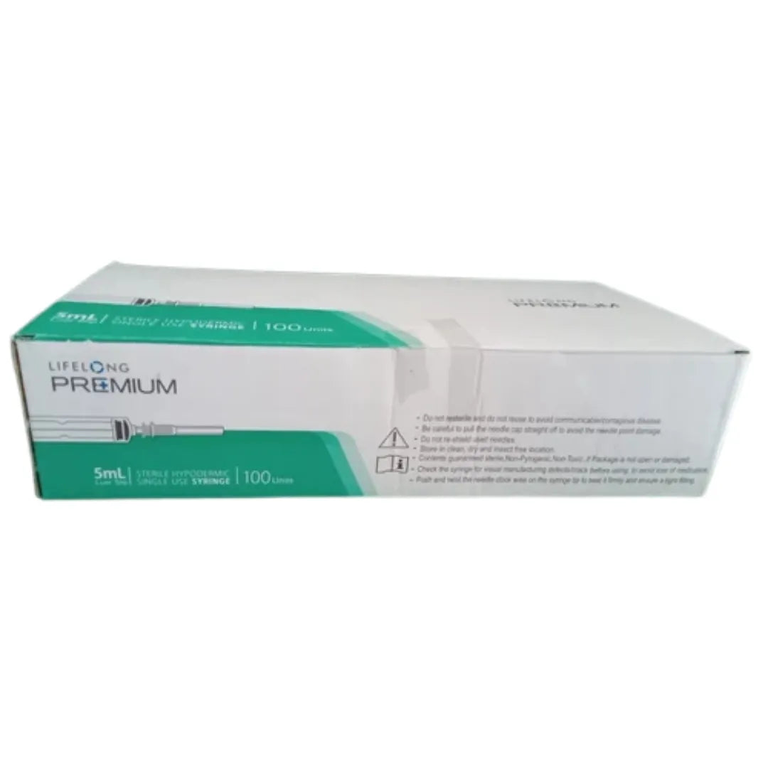 Lifelong Premium Syringe 5ml (100 Units)