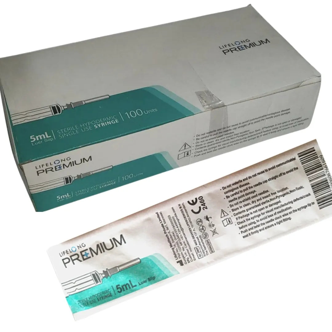 Lifelong Premium Syringe 5ml (100 Units)