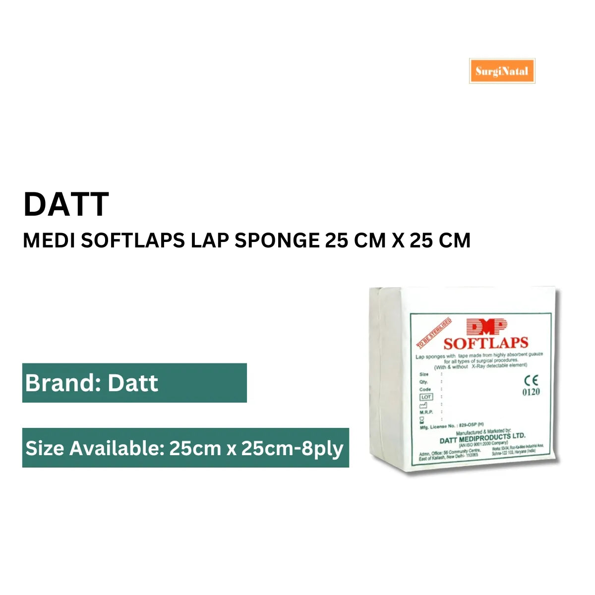 Buy Softlaps Lap Sponge 25x25 cm Online | Datt Medi