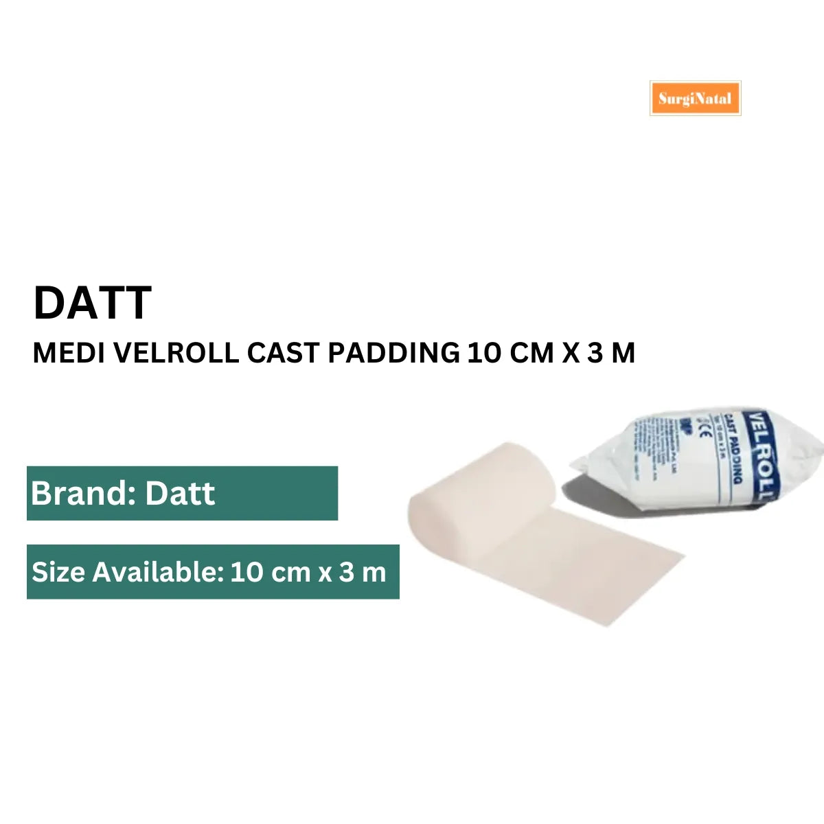 Datt Medi Velroll Cast Padding 10 cm x 3 m