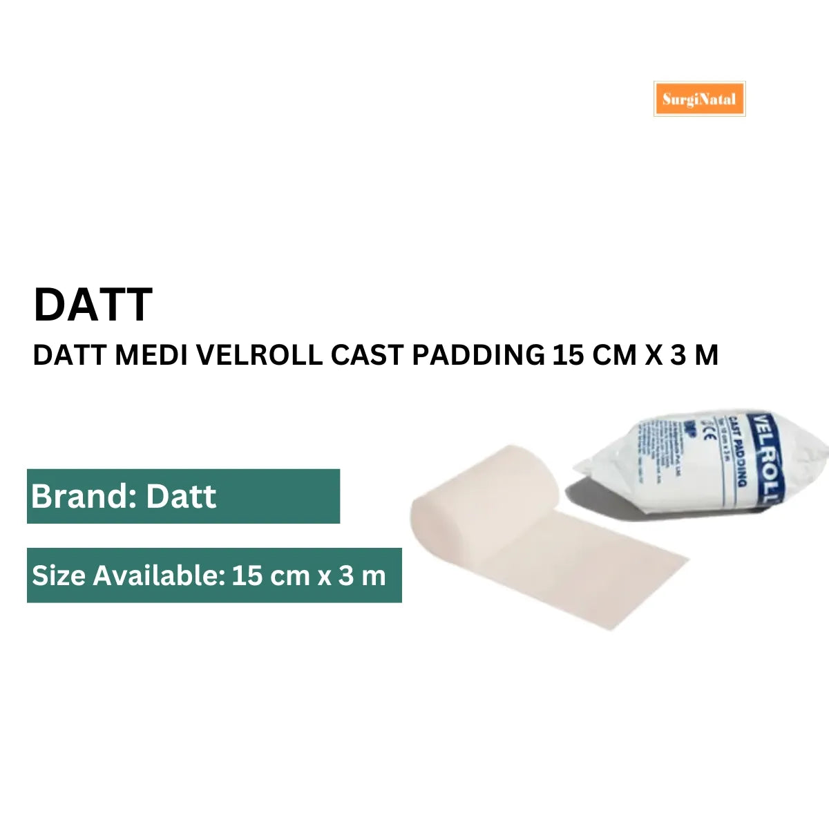 Datt Medi Velroll Cast Padding 15 cm x 3 m