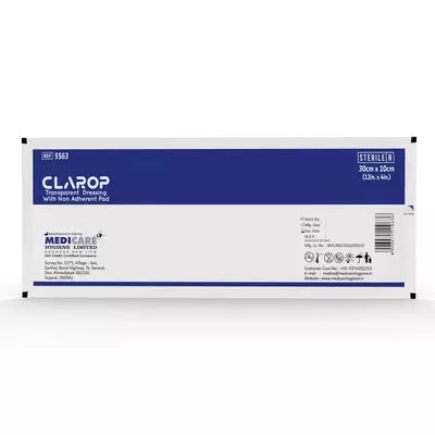 Medicare Clarop Transparent Dressing With Non Adherent Pad(30cm X 10cm)