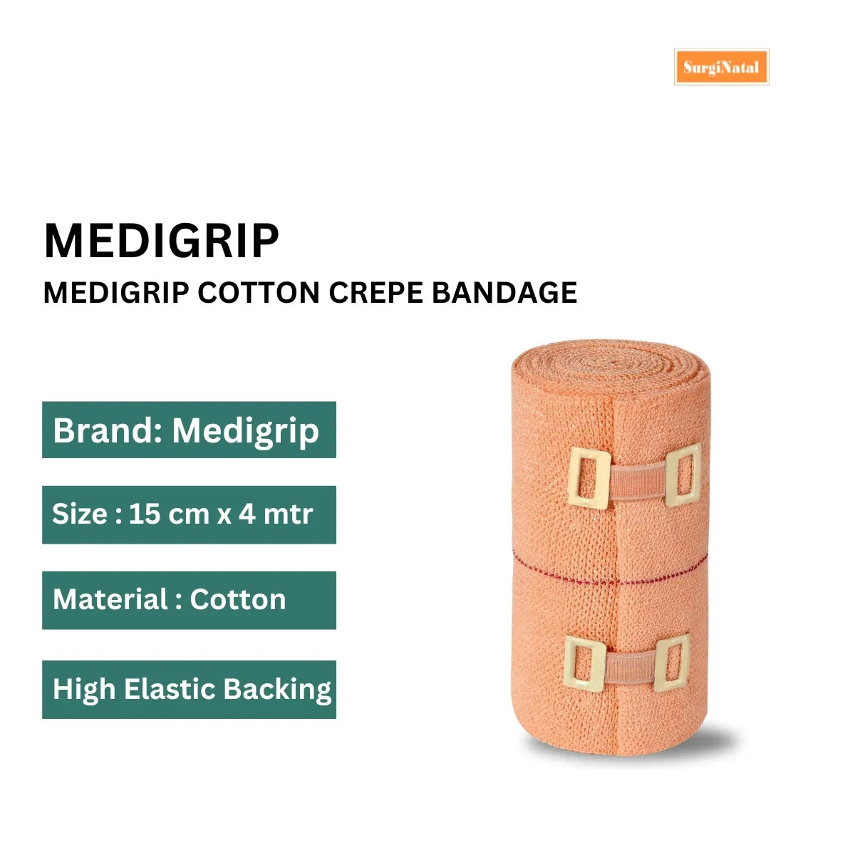 Medigrip Cotton Crepe Bandage 15CM X4CM