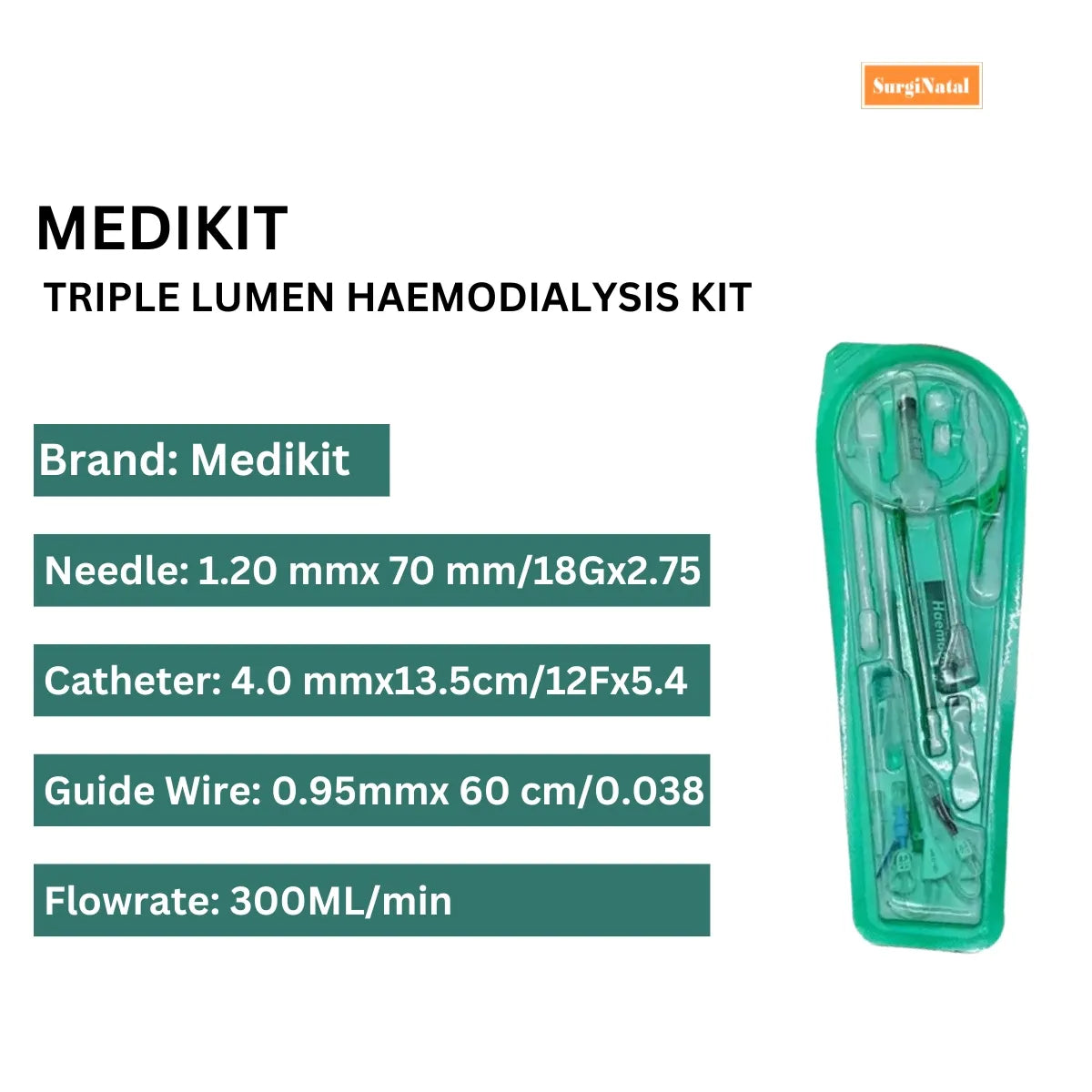 Buy Triple Lumen Haemodialysis Kit Online | Medikit