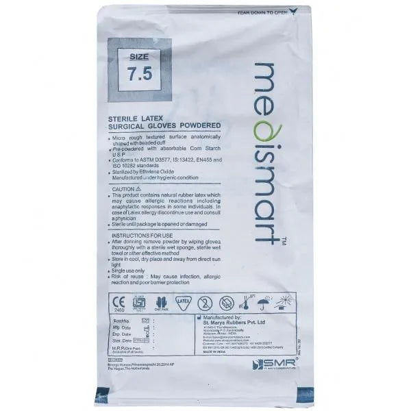 Medismart Sterile Latex Surgical Gloves Powdered