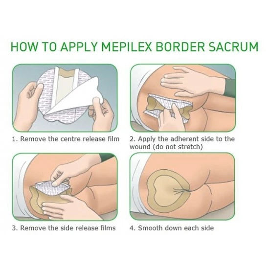 Mepilex Border Sacrum Ag Dressing (18cm x 18cm)