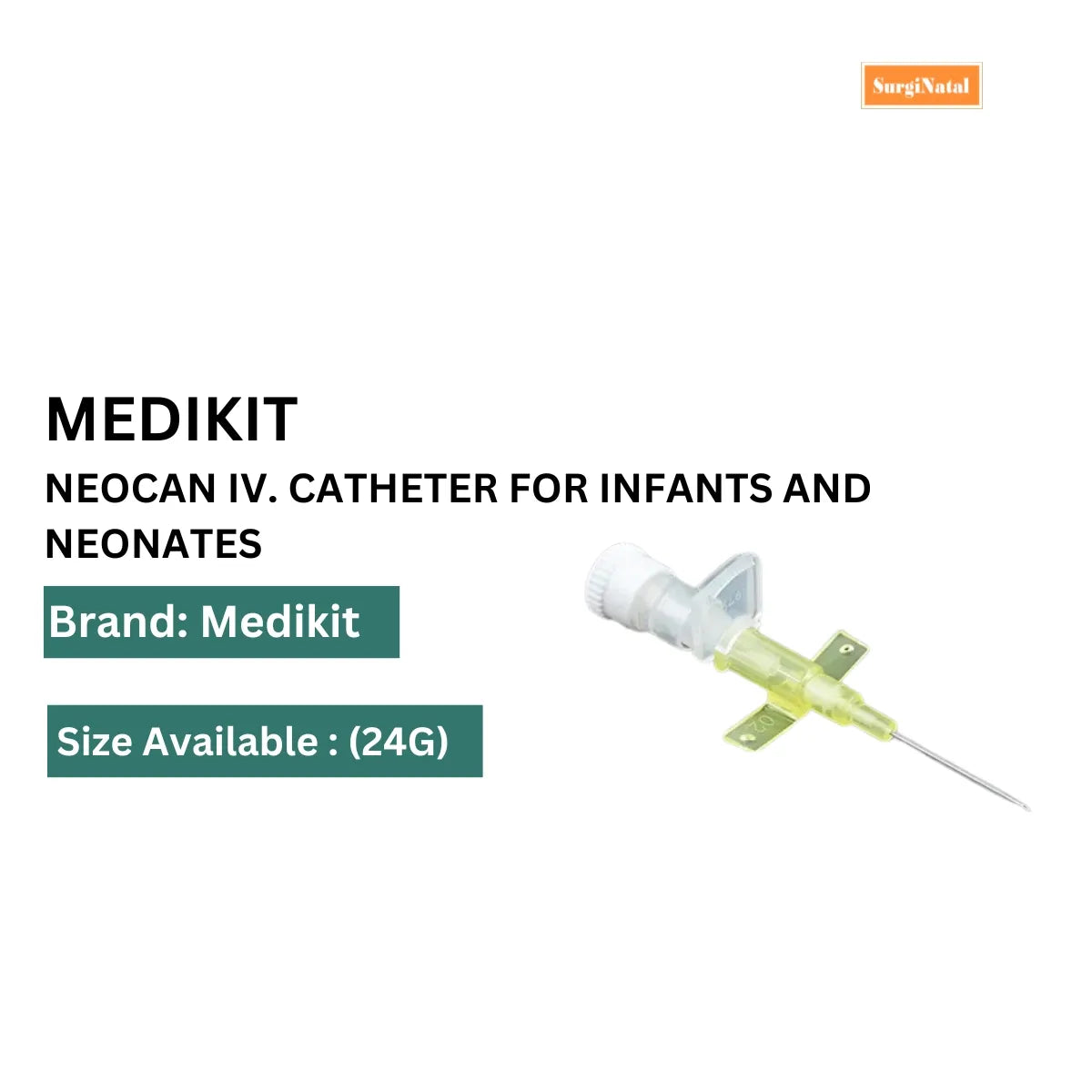 Medikit 24G IV Cannula Neocan