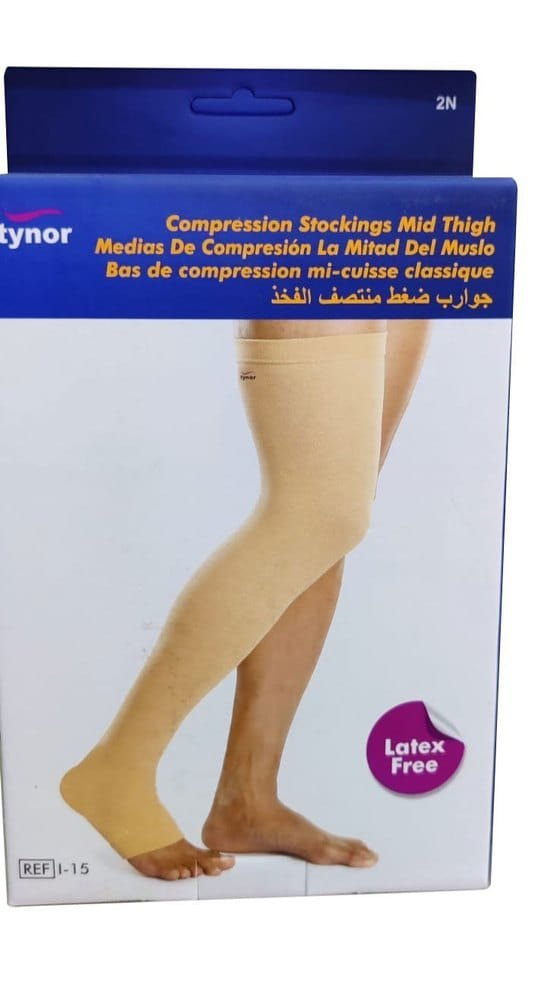 Tynor Compression Stocking Mid Thigh Classic (Pair) I-15
