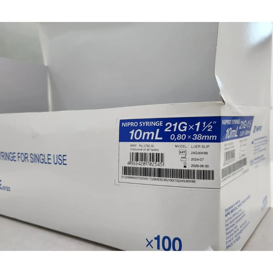 Buy Nipro Syringe 10ml with Needle - Medical Supplies Online