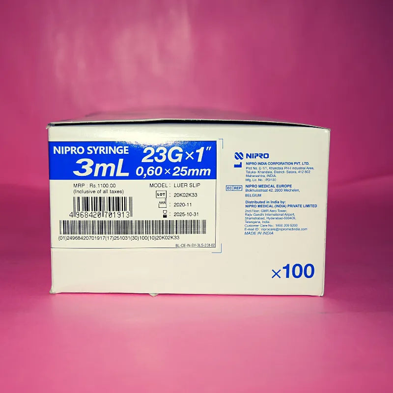 Buy Nipro Syringe 3ml with Needle for Medical Needs
