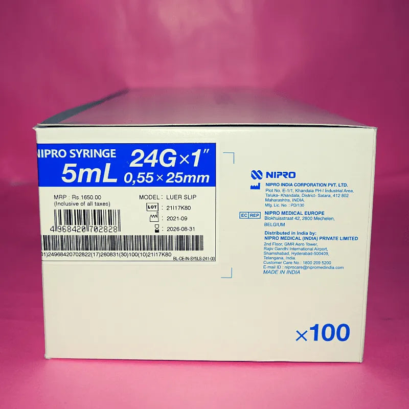Buy Nipro Syringe 5ml with Needle - Medical Supplies Online