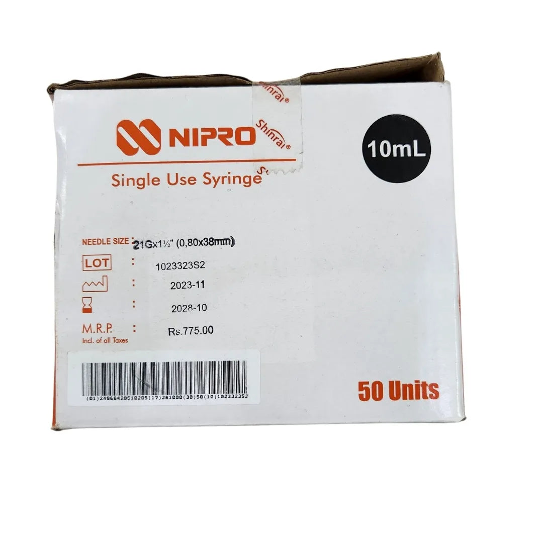 Buy Nipro Syringe With Needle 10ml for Medical Needs