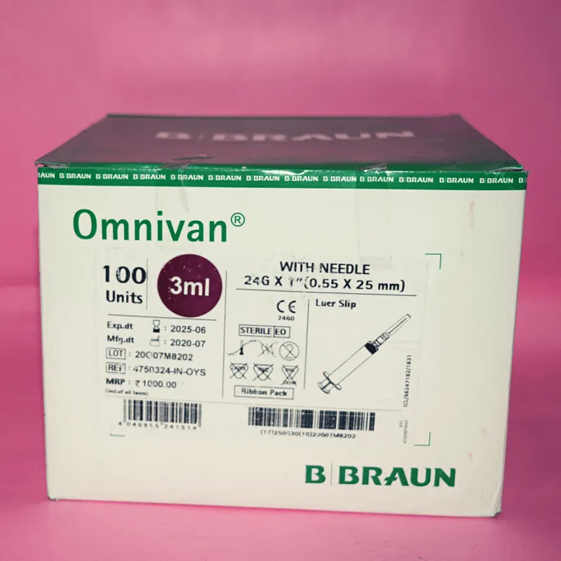 Buy Omnivan 3ml Syringe with Needle - 100 Pack | B Braun