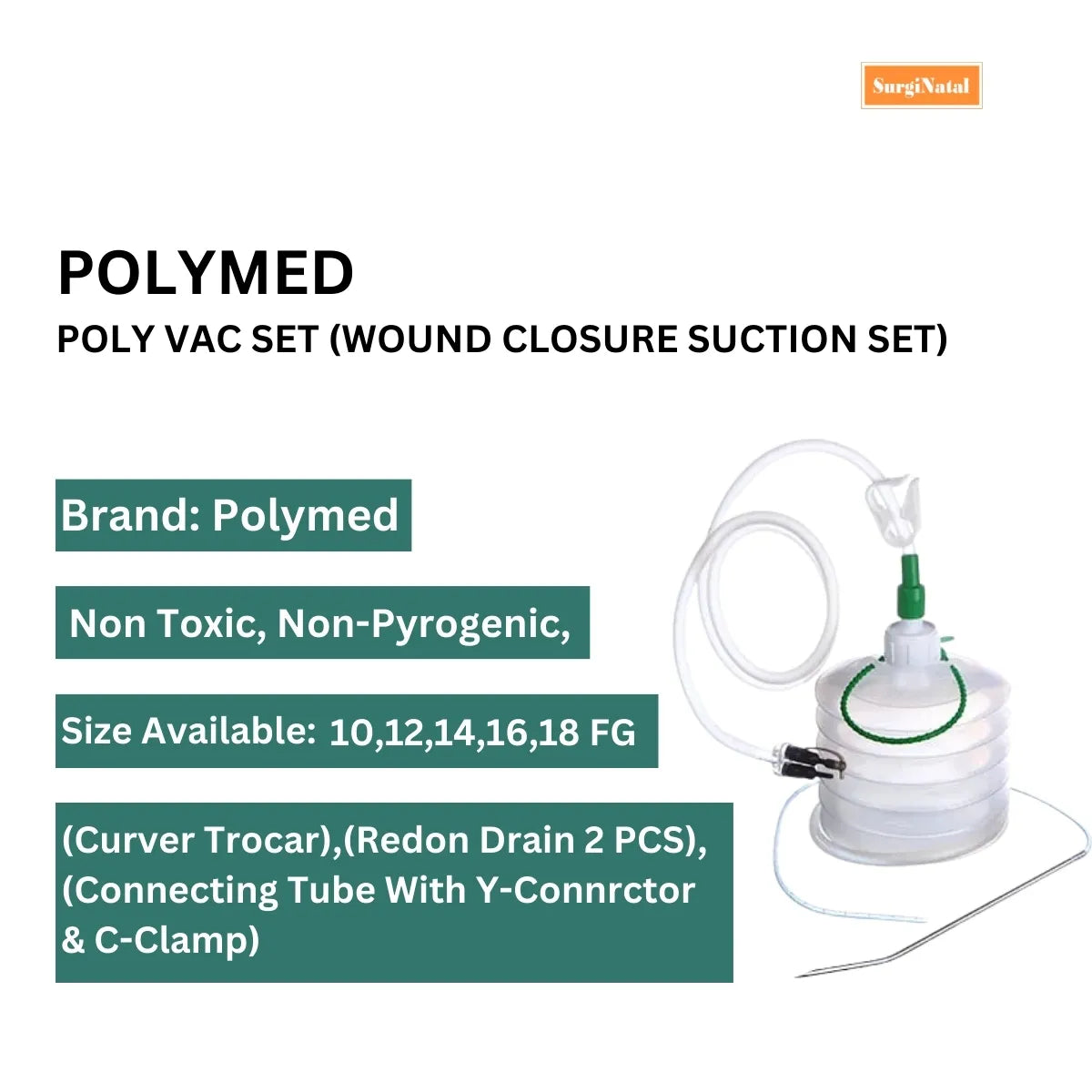 Buy Polyvac Set & Wound Closure Suction Online | Polymed