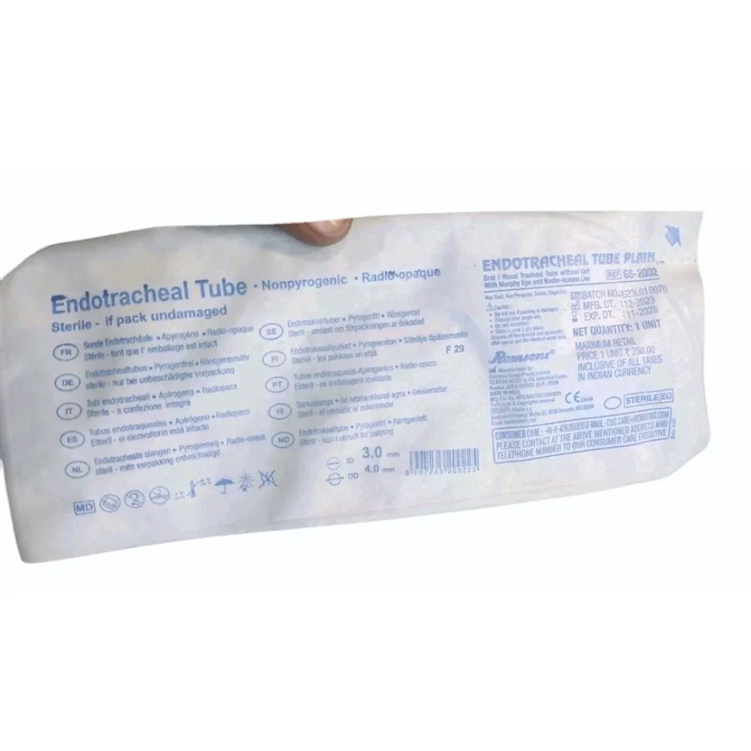 Buy Plain Endotracheal Tubes Online | Polymed