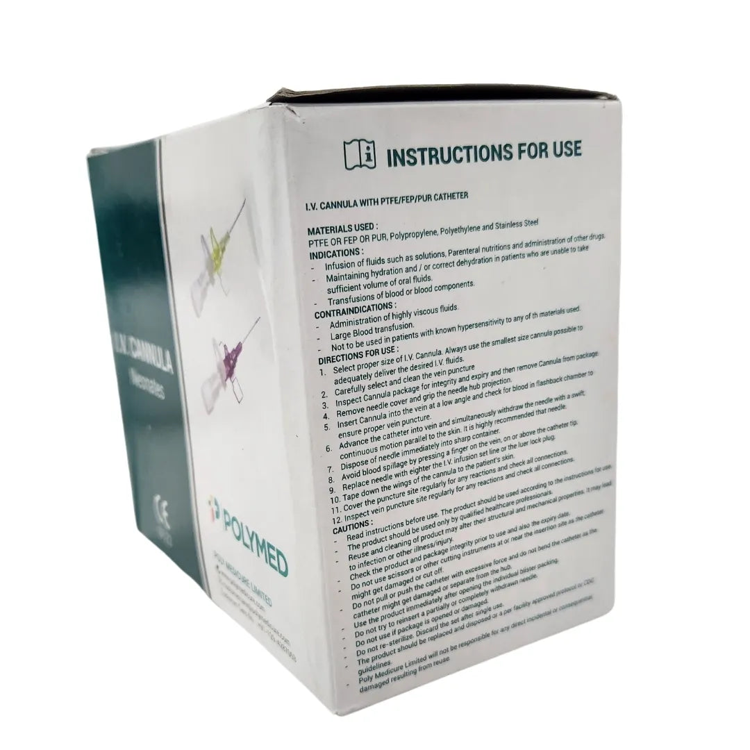 Buy Polyneo IV Cannula 24G Online | Polymed