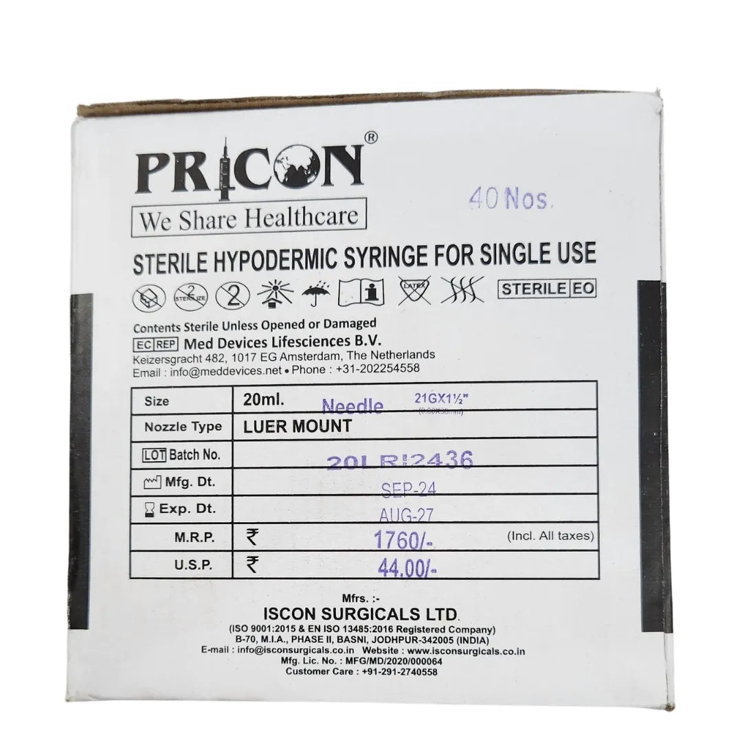 Pricon 20ml (40 Pcs)