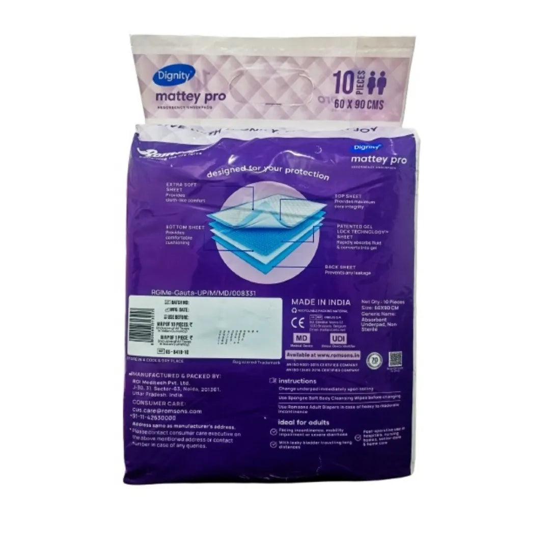 Buy Dignity Mattey Pro Underpads for Comfort and Protection