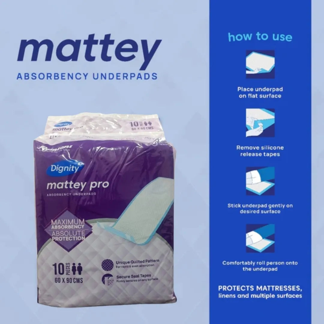 Buy Dignity Mattey Pro Underpads for Comfort and Protection