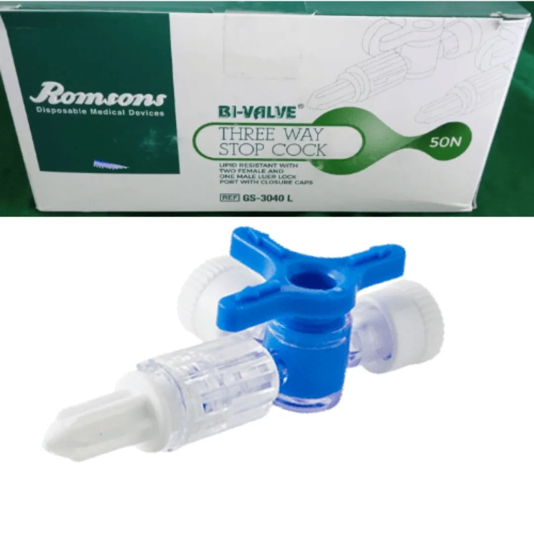 Buy Romsons Bi-Valve Three Way Stop Cock Online on SurgiNatal