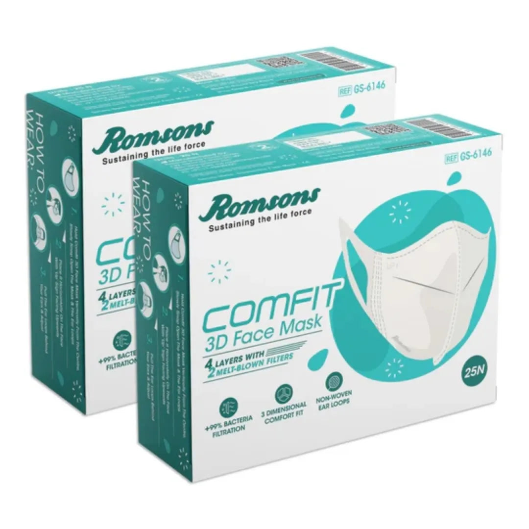 Romsons Comfit 3D Face Mask -Pack of 25