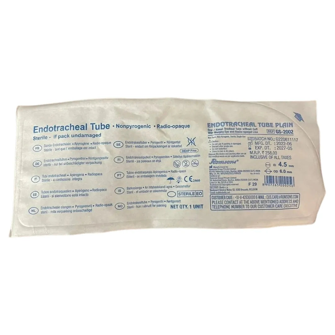 Order Romsons Endotracheal Tube Plain (GS-2002) Online