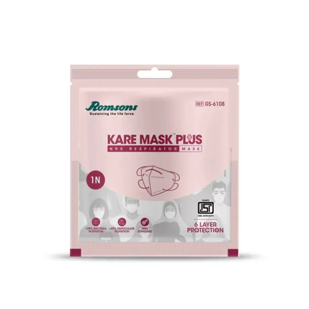 Romsons Kare Plus N95 Head Loop Respirator Face Mask (GS-6108)