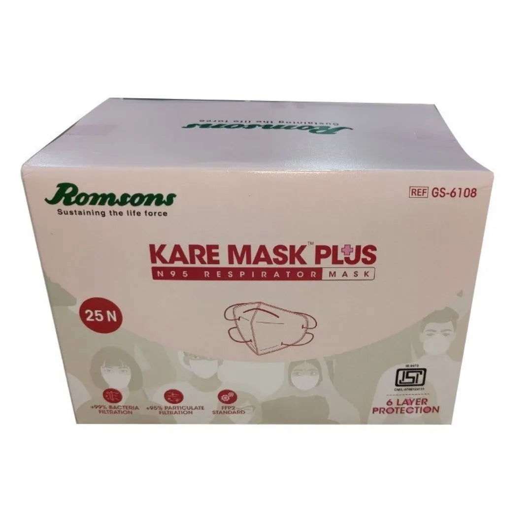 Romsons Kare Plus N95 Head Loop Respirator Face Mask (GS-6108)