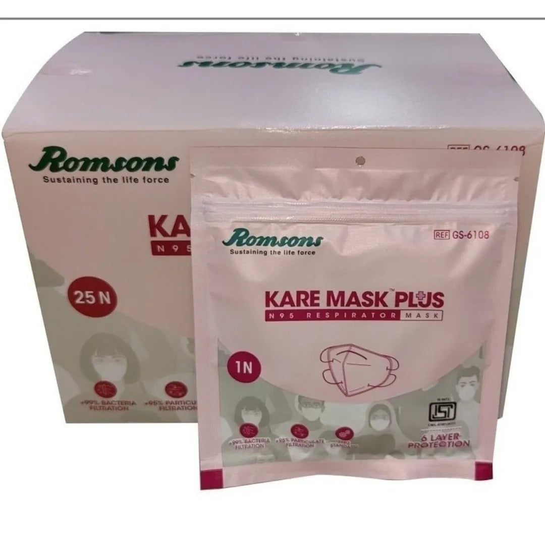 Romsons Kare Plus N95 Head Loop Respirator Face Mask (GS-6108)