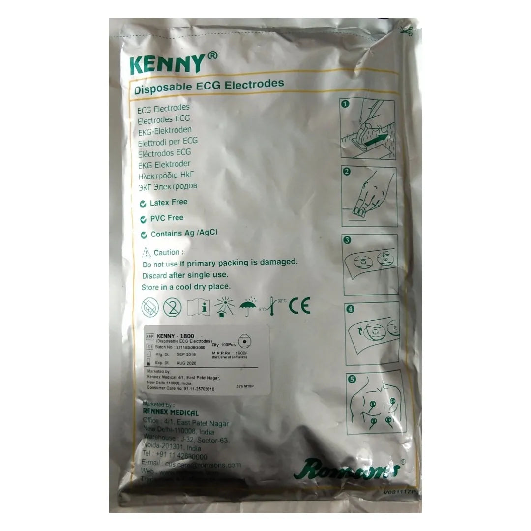 Buy Romsons Kenny 1800 ECG Electrode - Pack of 100 Online