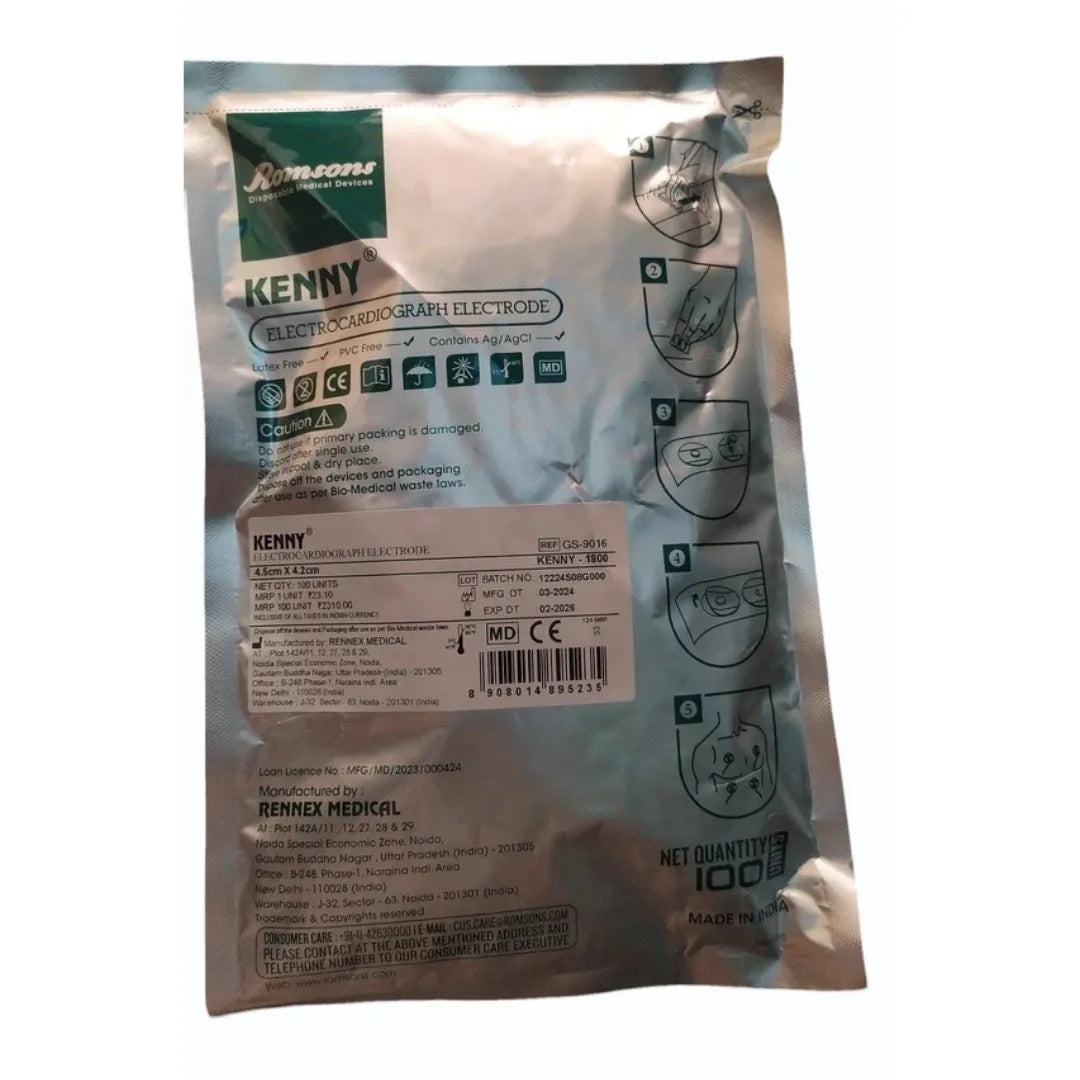 Buy Romsons Kenny 1800 ECG Electrode - Pack of 100 Online