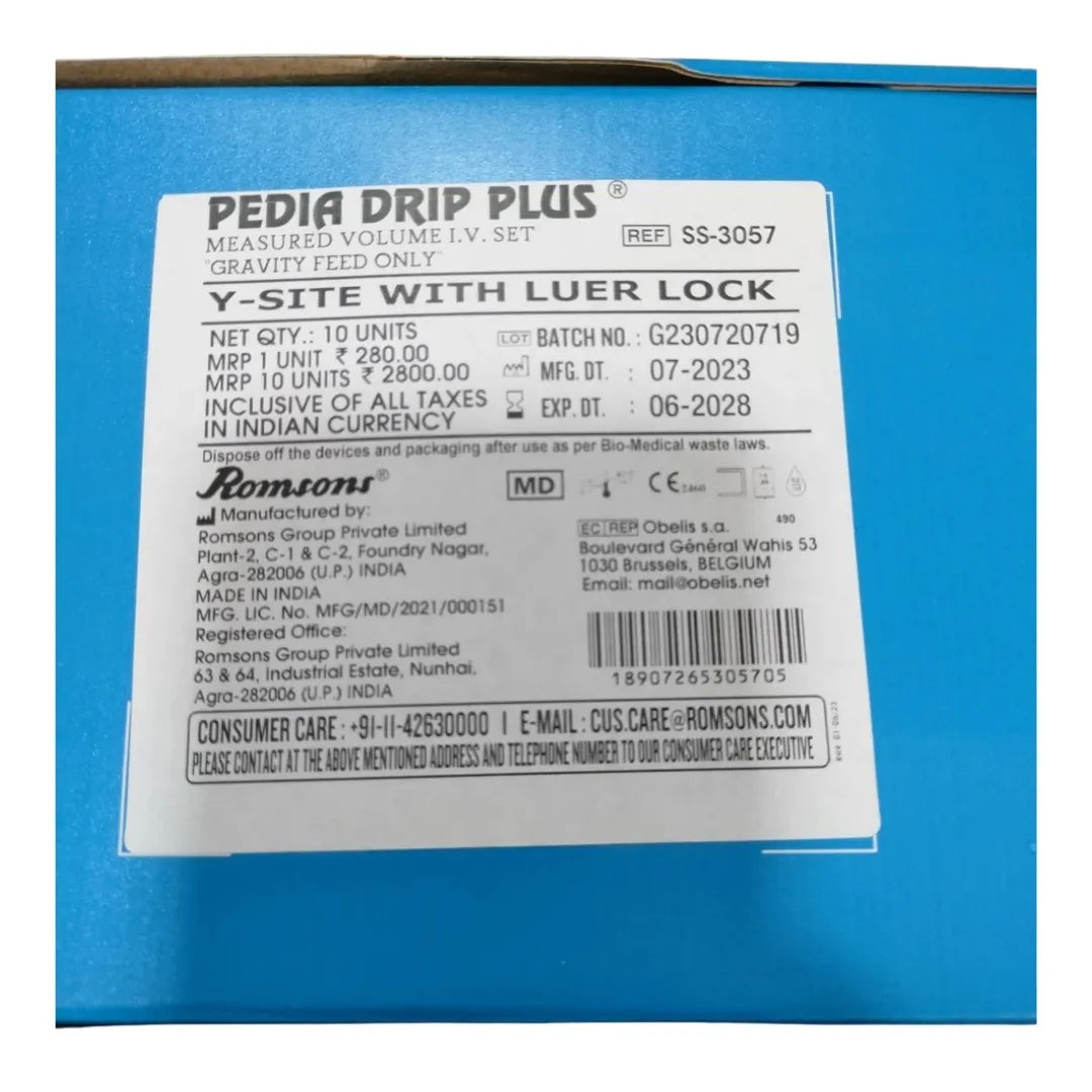 Buy Romsons Pedia Drip Plus Infusion Set - Best Price