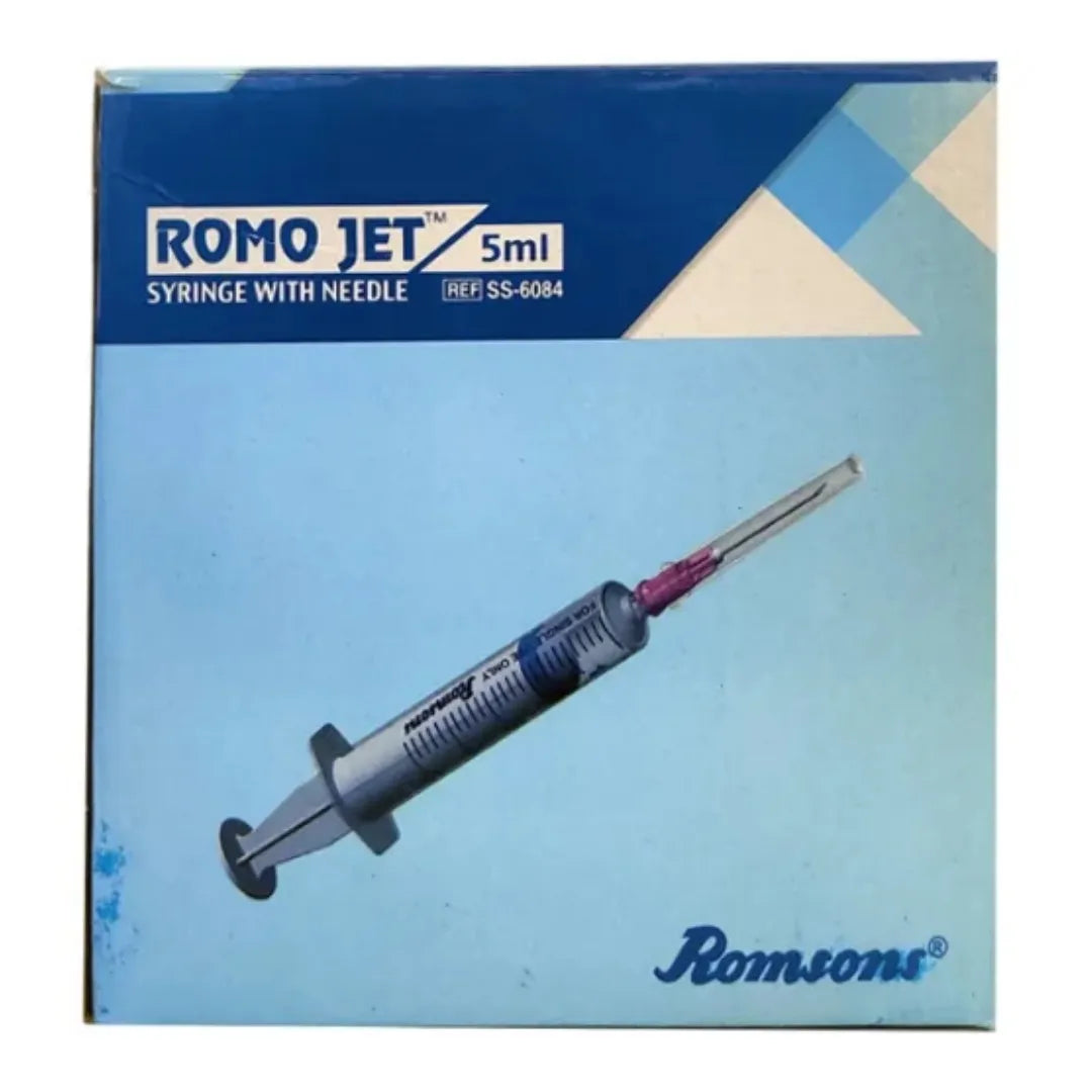 Buy Romsons Romo Jet Syringe with 5ml Needle - Pack of 100