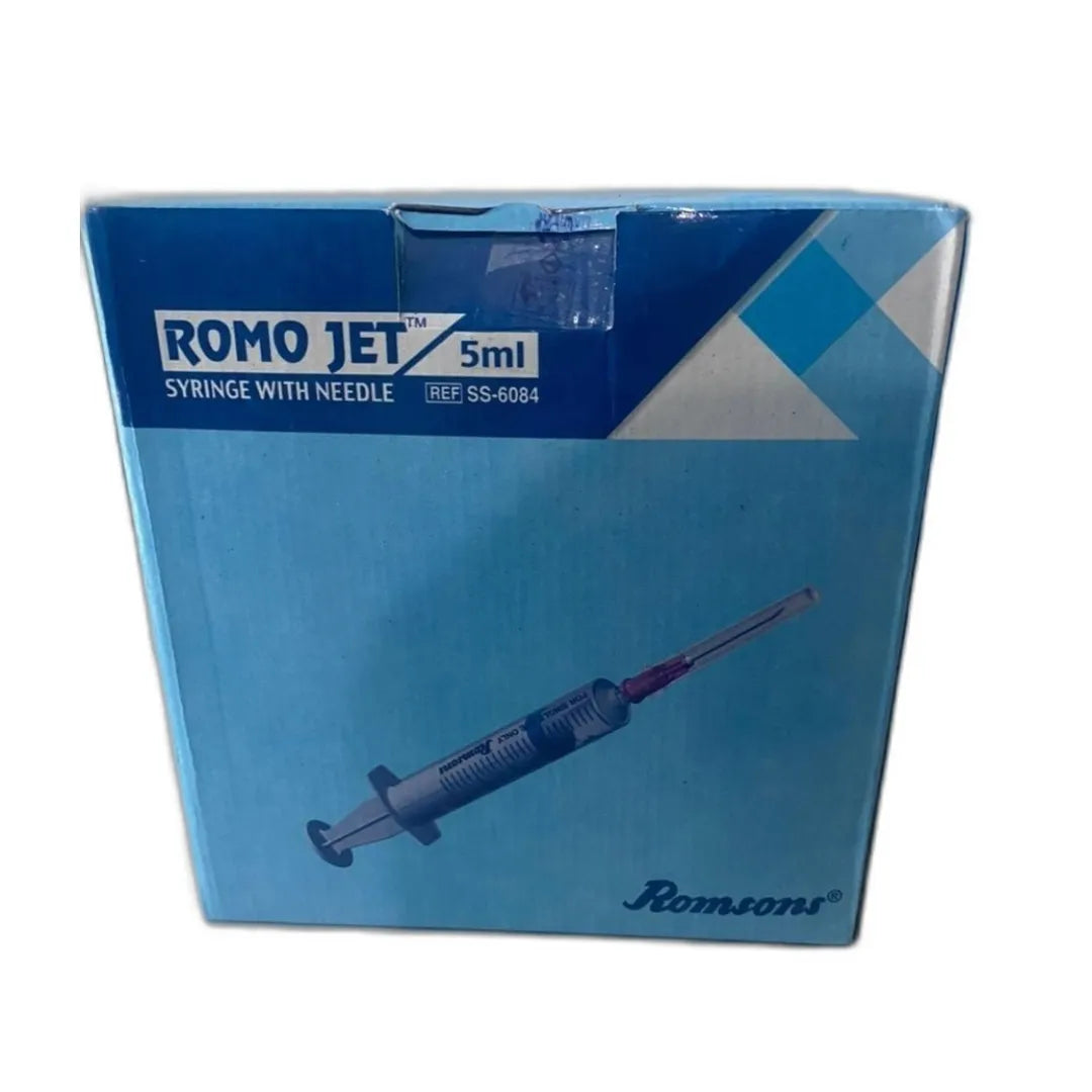 Buy Romsons Romo Jet Syringe with 5ml Needle - Pack of 100
