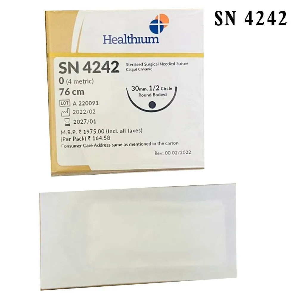 Healthium Trugut Suture 0-0 Chromic - SN4242 Pack of 12
