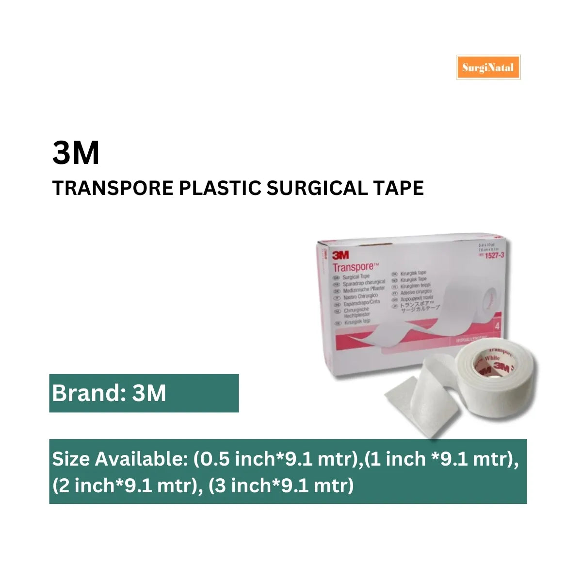 Buy 3M Transpore Plastic Surgical Tape | Best Prices Online