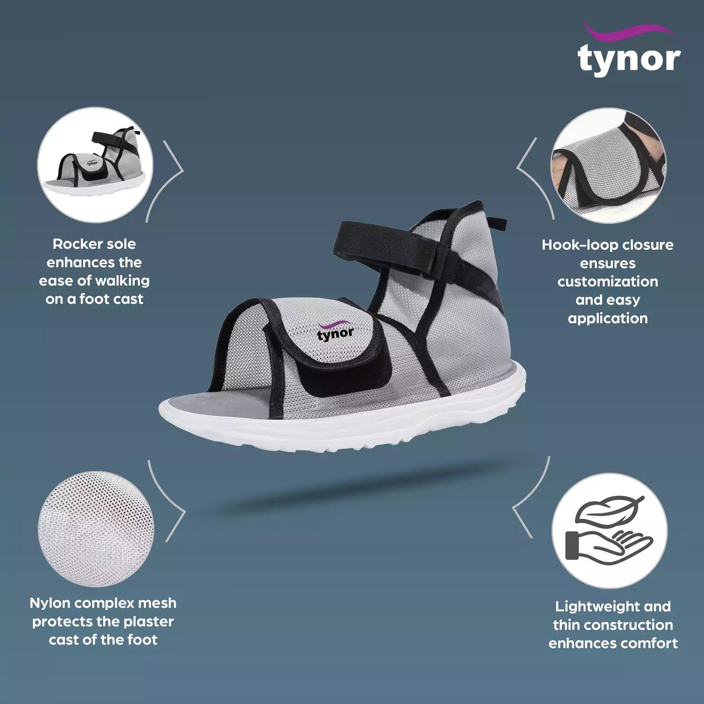 Tynor Cast Shoe Rocker Sole ( C-08 )