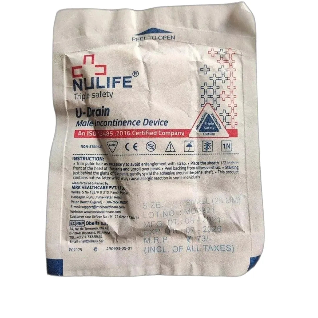 Nulife U-Drain Male Catheter, Natural Rubber Latex