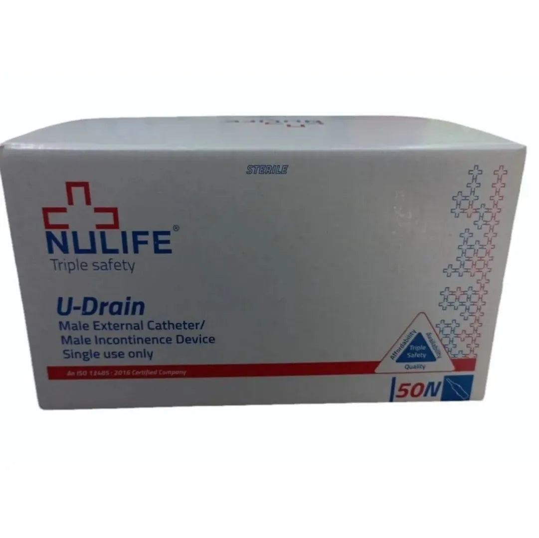 Nulife U-Drain Male Catheter, Natural Rubber Latex