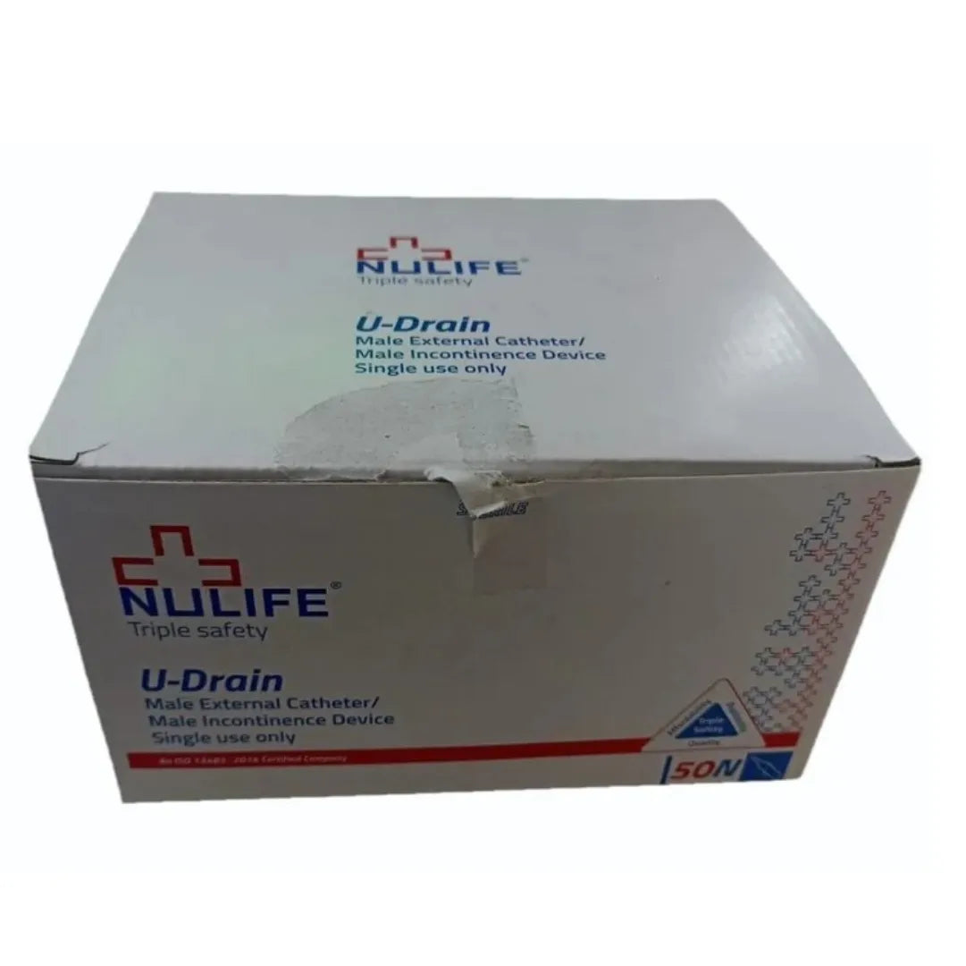 Nulife U-Drain Male Catheter, Natural Rubber Latex